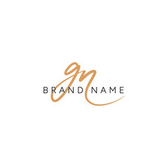 GN Handwritten Signature logo - Vector Logo Template for Beauty, Fashion and Photography Business