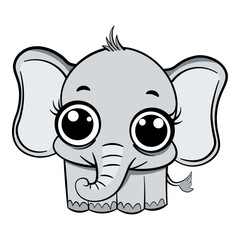 Cute Cartoon Elephant Charactor