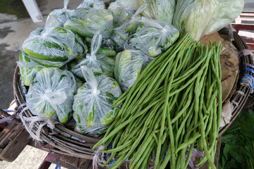 Cheap fresh vegetables sold in rural markets