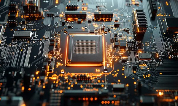 circuit board computer background. computer circuit board texture background. 3 d render background. background technology. a background with chip