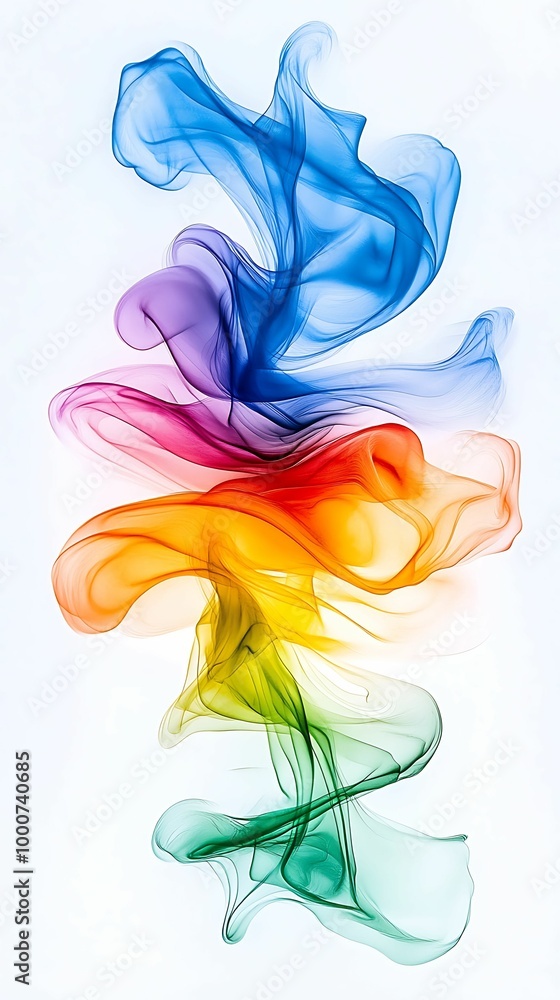 Poster vibrant abstract watercolor splash with fluid colors. this design showcases a dynamic interplay of l