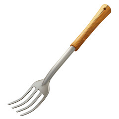 Realistic Garden Fork Tool for Gardening Enthusiasts Isolate on a White Background Transparent Background