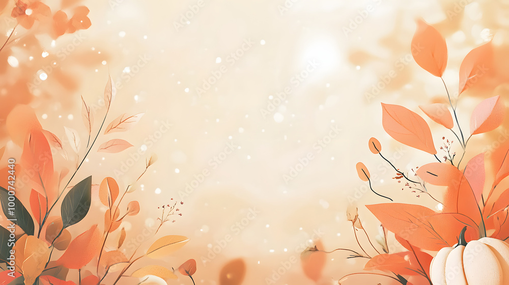 Canvas Prints beautiful autumn background card with copy space