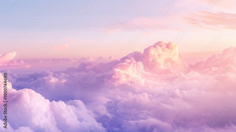 Poster smooth pastel gradient transitioning from lavender to pale peach, creating a dreamy and airy atmosph