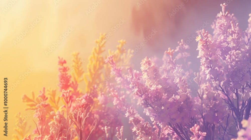 Poster gradient transitioning from lavender to soft yellow, creating a warm and inviting visual effect