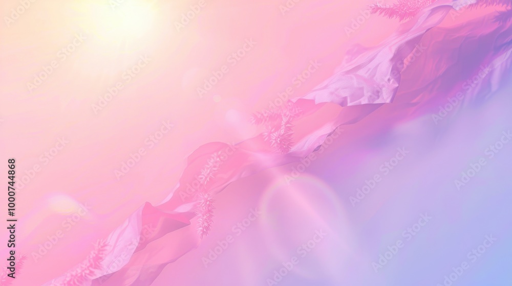 Poster soft pastel gradient background with smooth transitions from pink to lavender, creating a calm and s