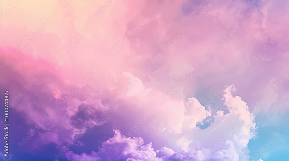 Poster soft pastel gradient background with smooth transitions from pink to lavender, creating a calm and s