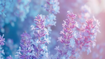 Obraz premium Soft pastel gradient with transitions between lavender and light blue, perfect for a fresh and modern aesthetic