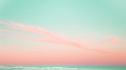 Fototapeta premium Soft pastel gradient with transitions between mint green and blush pink, perfect for a fresh and delicate aesthetic