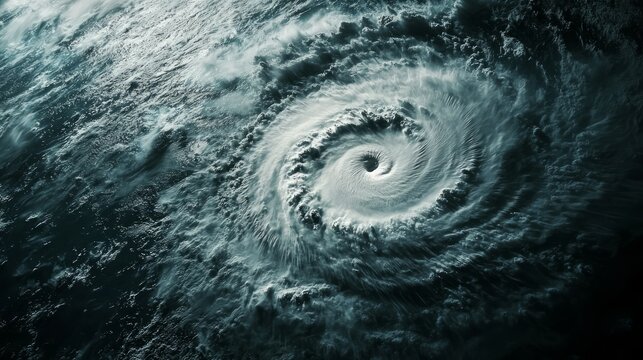 Ferocious Cyclone: A Stunningly Realistic Image of a Powerful Storm Raging over the Ocean