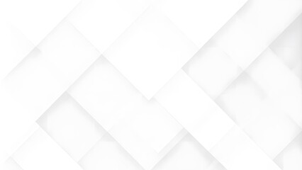 Obraz premium Abstract white background with texture pattern, layered geometric triangle shapes, white and grey glossy squares abstract tech banner design