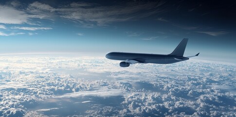 Elevated Heights: Jet Plane Gliding Through the Stratosphere
