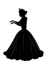 Fototapeta premium Cute Princess Silhouette