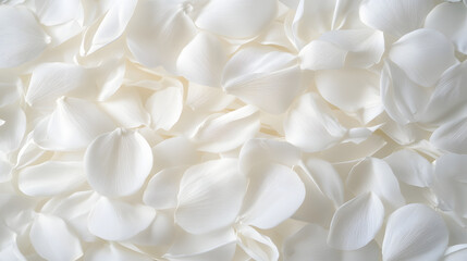 Simple background of soft white flower petals for weddings, or other peaceful or serene backgrounds.