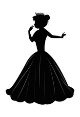 Fototapeta premium Cute Princess Silhouette