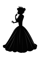 Fototapeta premium Cute Princess Silhouette