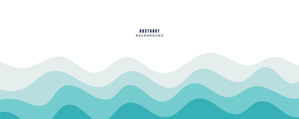 Sea waves layered vector background illustration and sea beach vector illustration.