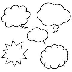 speech bubbles set