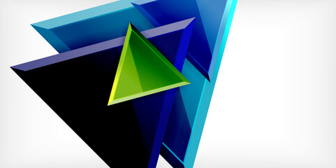 Triangle glass shapes geometric abstract background. Vector Illustration For Wallpaper, Banner, Background, Card, Book Illustration, landing page