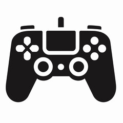 elegant black silhouette style joystick, Gamepad joystick virtual game controller video gaming esport monochrome black icon vector