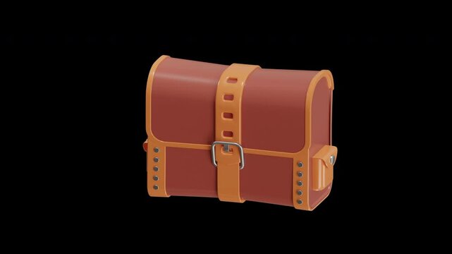 3D Animation of Adventure Game Bag | Alpha Channel