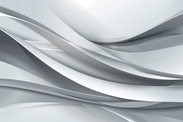 Elegant White and Silver Abstract Flowing Lines with Modern and Futuristic Design

