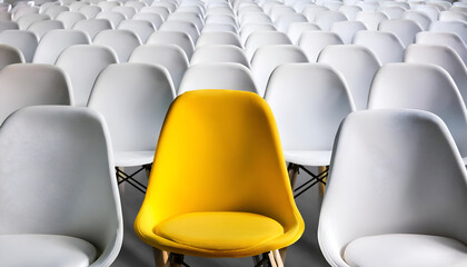 Naklejka premium The Yellow Chair Effect: How Differentiation Drives Success