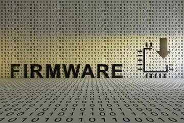 FIRMWARE concept text sunlight 3D illustration