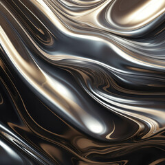 Obraz premium Abstract Liquid Metal Texture for Background Use