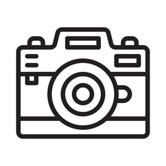 Camera Line Icon. Editable Stroke. Pixel Perfect. For Mobile and Web.