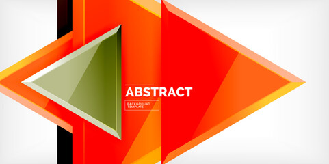 Abstract background - glossy triangles. Vector Illustration For Wallpaper, Banner, Background, Card, Book Illustration, landing page