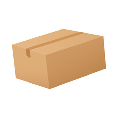 cardboard box isolated on white