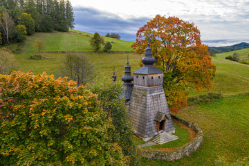 Małopolska, Poland, Góry Leluchowskie, Cerkiew Dubne, Jesień © Maciej G. Szling