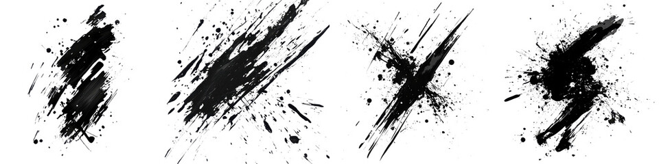 Obraz premium Dramatic and dynamic abstract background with bold black and white splashes drips and brush strokes creating an energetic expressive and modern texture