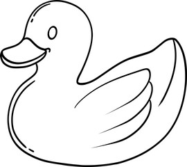 Hand Drawn Rubber Duck Illustration