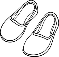 Hand Drawn Slippers Illustration