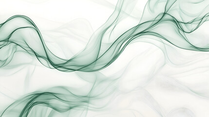 Abstract organic green lines as wallpaper background illustration
