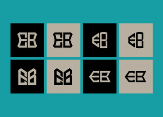 EB letter logo abstract design. EB unique design. EB.