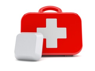 First aid kit with blank keyboard key