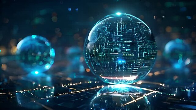 Illuminated Digital Globe