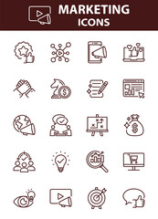 set of creative icons, idea, imagination, innovation, 