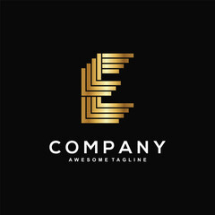 Letter E logo design for business