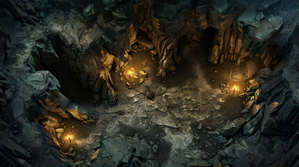 Cave DnD battle Maps for ttrpg