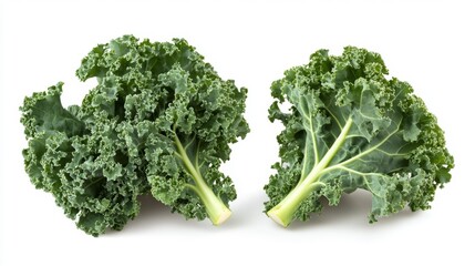 Fresh Curly Kale Leaves Generative AI