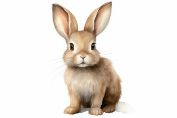Fototapeta premium Whimsical Watercolor Rabbit Illustration Clipart
