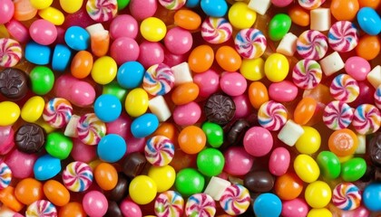 Fototapeta premium A colorful candy assortment in closeup