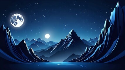Naklejka premium abstract blue wave background,car in the mountains