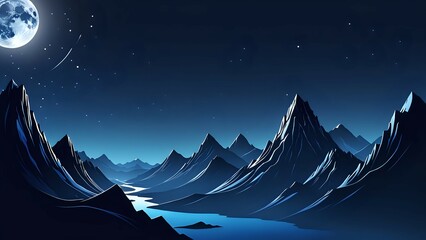 Fototapeta premium abstract blue wave background,car in the mountains
