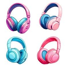 Colorful Wireless Headphones Set   Music  Audio  Technology  Design
