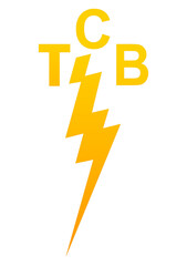 TCB Symbol, Taking Care of Business auf weißem hintergrund